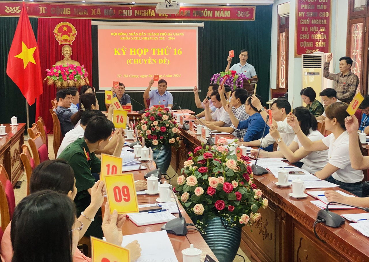 Kỳ họp thứ 16 (chuyên đề) - HĐND thành phố Hà Giang khóa XXIII, nhiệm kỳ 2021 – 2026