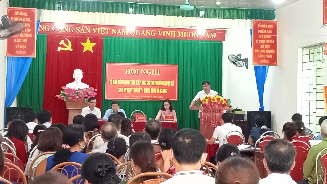 Hội nghị tiếp xúc cử tri sau kỳ họp thứ Bảy HĐND tỉnh Hà Giang