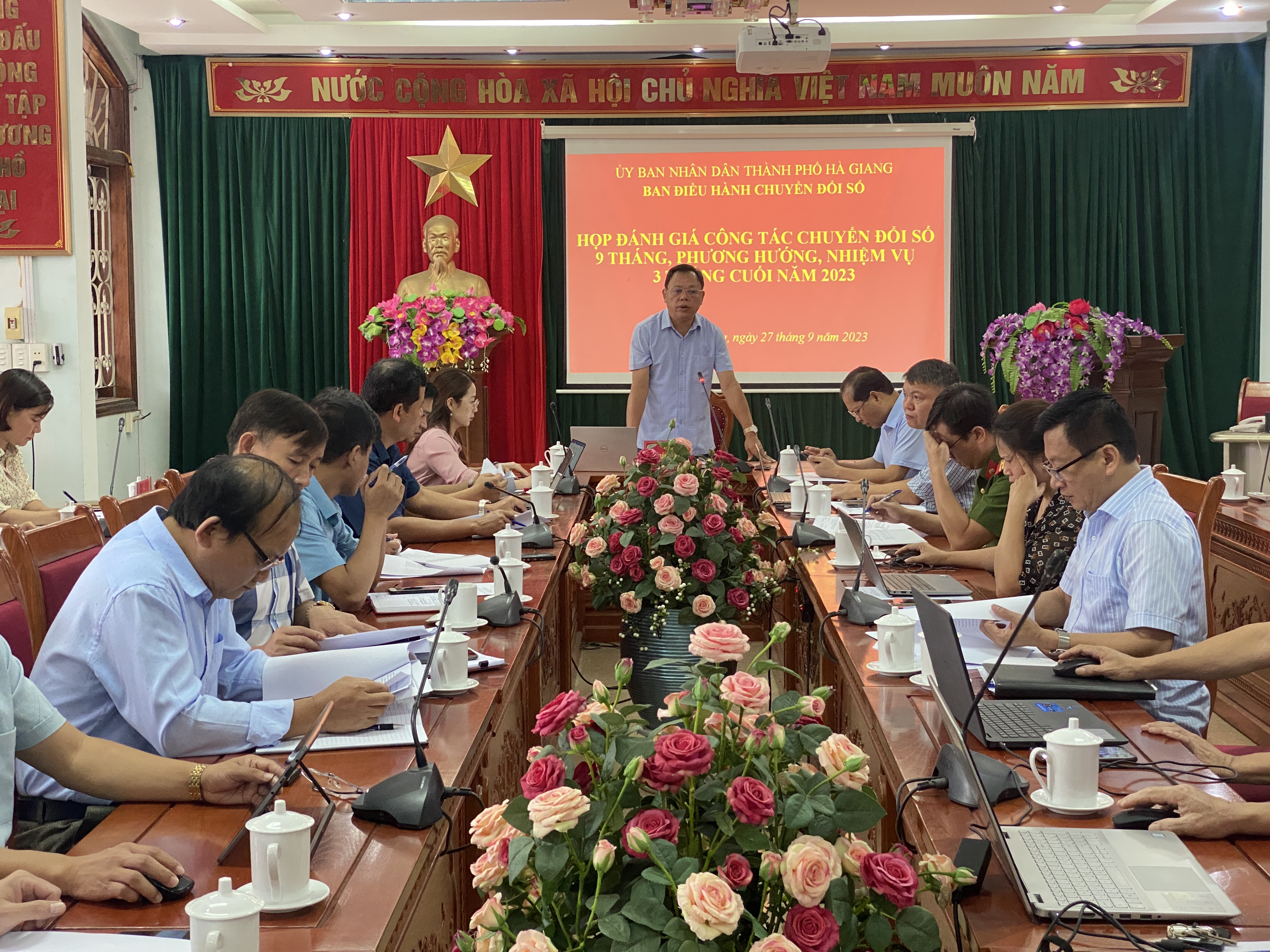 Thành phố Hà Giang họp đánh giá công tác chuyển đổi số 9 tháng đầu năm